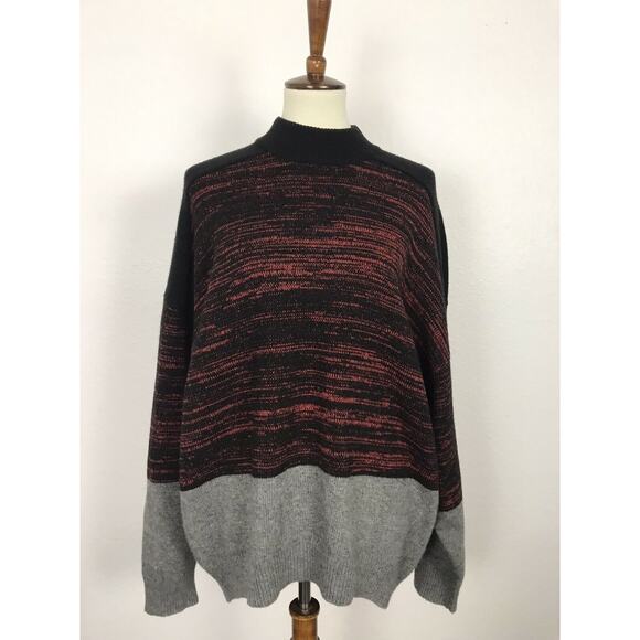 Alexander Wang Marbled Colorblock Pullover Sweater Wool Cashmere - Picture 1 of 8